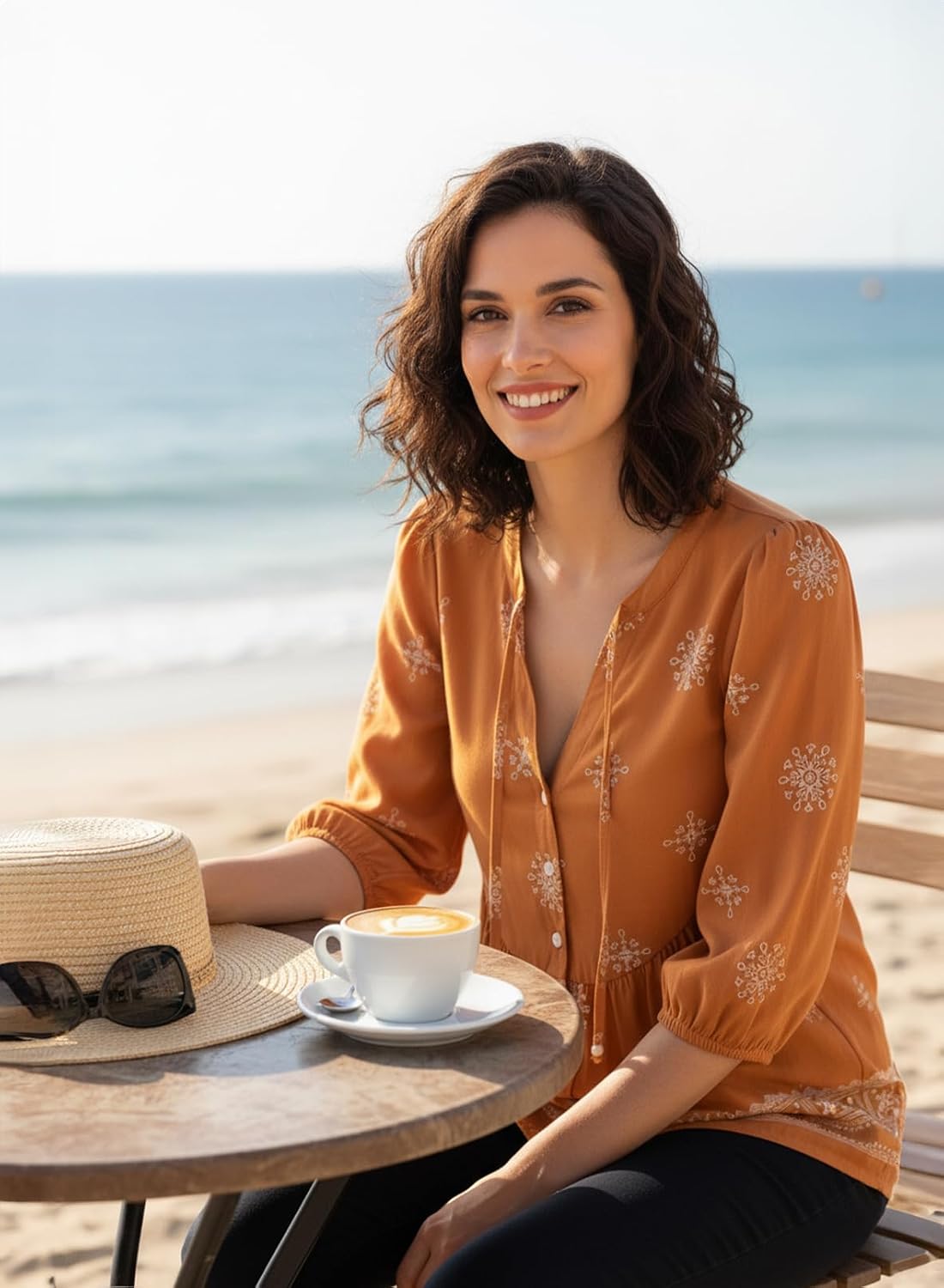 Button Down Shirts. V Neck. Tie Front. 3/4 Sleeve. Business Casual Tops. Loose Fit. Babydoll Peplum Blouses. Fashion Clothing