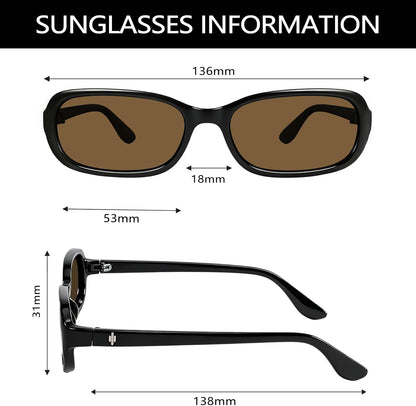 Sunglasses for Women 90s Small Narrow Lightweight Shades | UV Protection Retro Cute Sun Glasses Slim Sleek