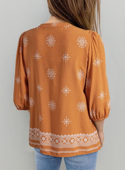 Button Down Shirts. V Neck. Tie Front. 3/4 Sleeve. Business Casual Tops. Loose Fit. Babydoll Peplum Blouses. Fashion Clothing