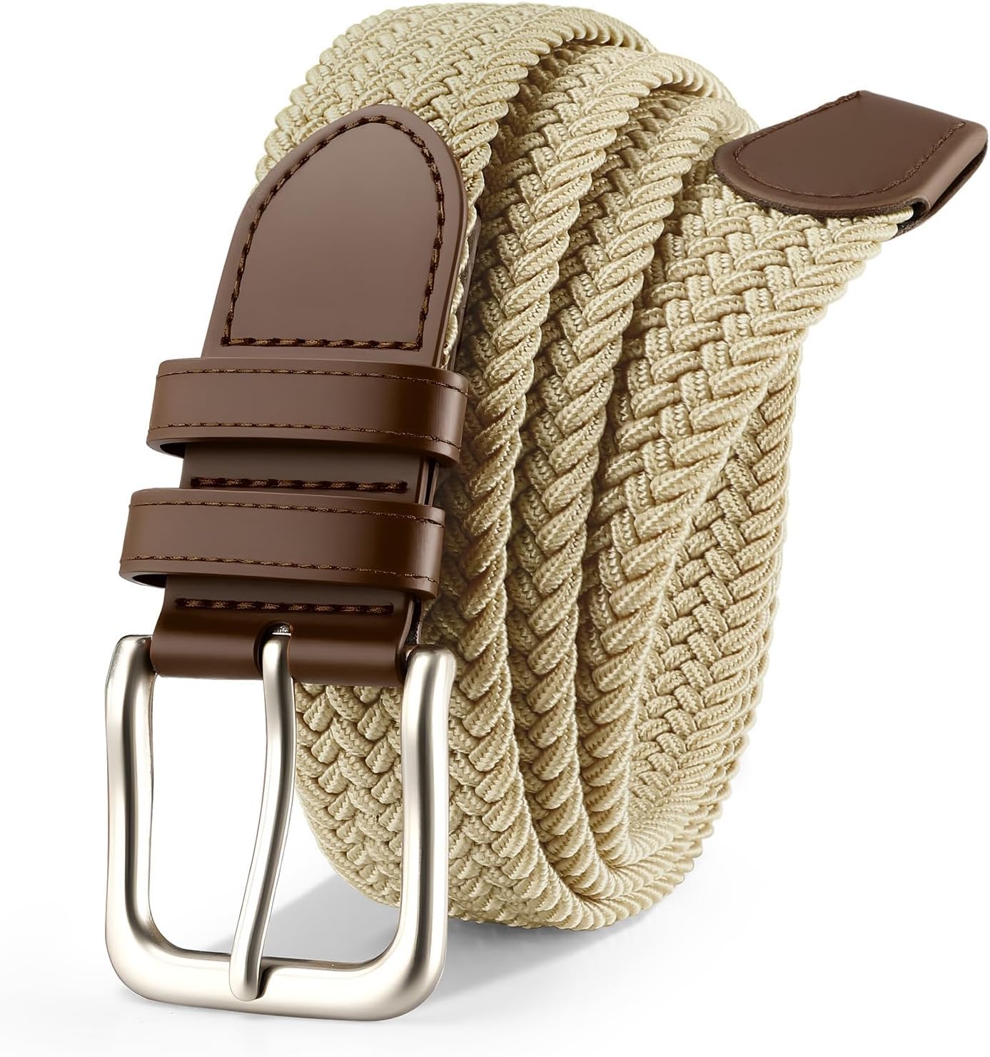 Men's Belt Braided Stretch Belt for Men Golf Pants Casual Jeans