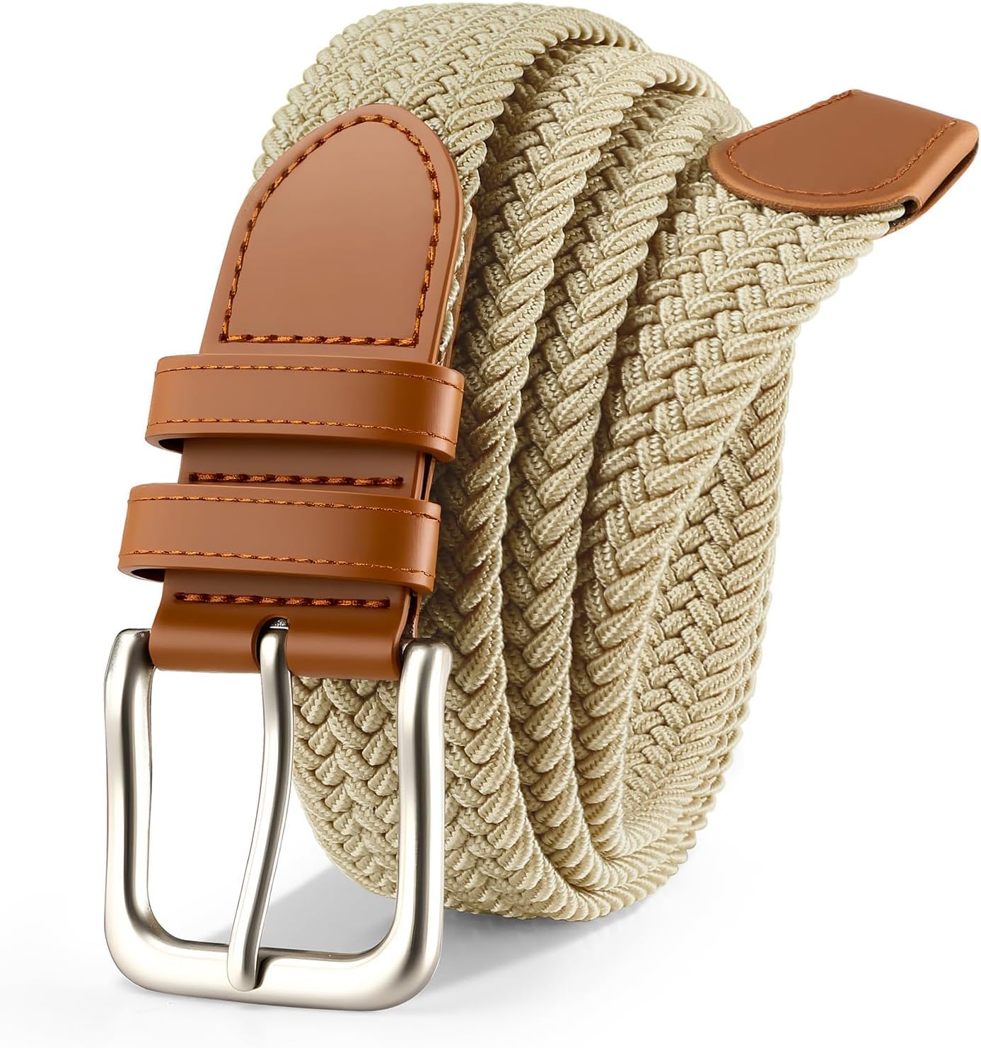 Men's Belt Braided Stretch Belt for Men Golf Pants Casual Jeans