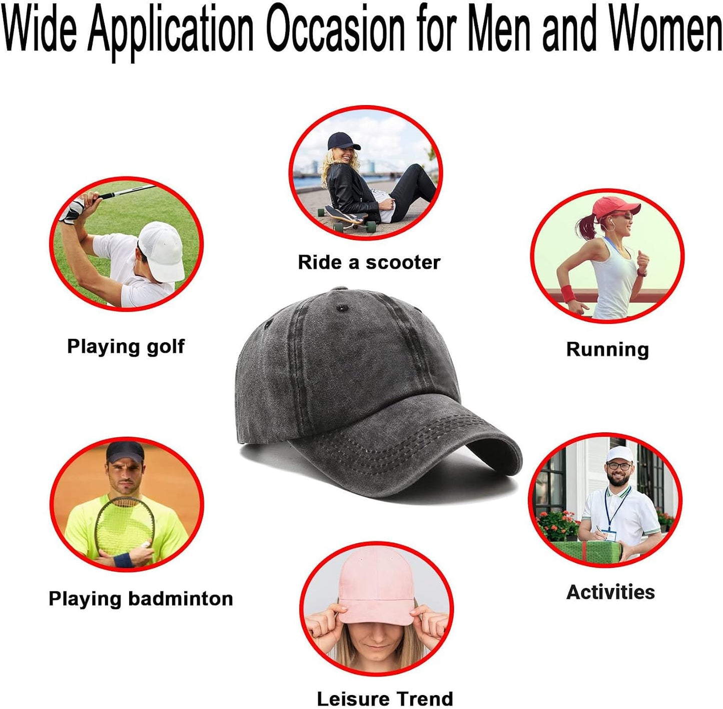 Adjustable & Cotton Made. Unconstructed Plain Cap