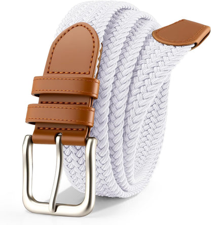 Men's Belt Braided Stretch Belt for Men Golf Pants Casual Jeans