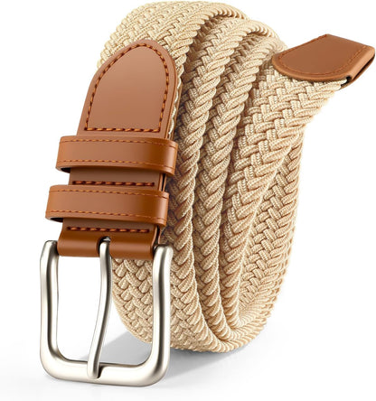 Men's Belt Braided Stretch Belt for Men Golf Pants Casual Jeans