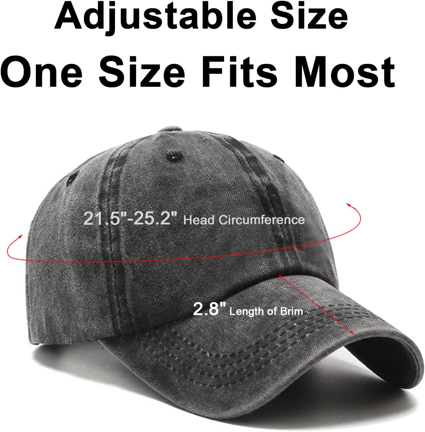 Adjustable & Cotton Made. Unconstructed Plain Cap