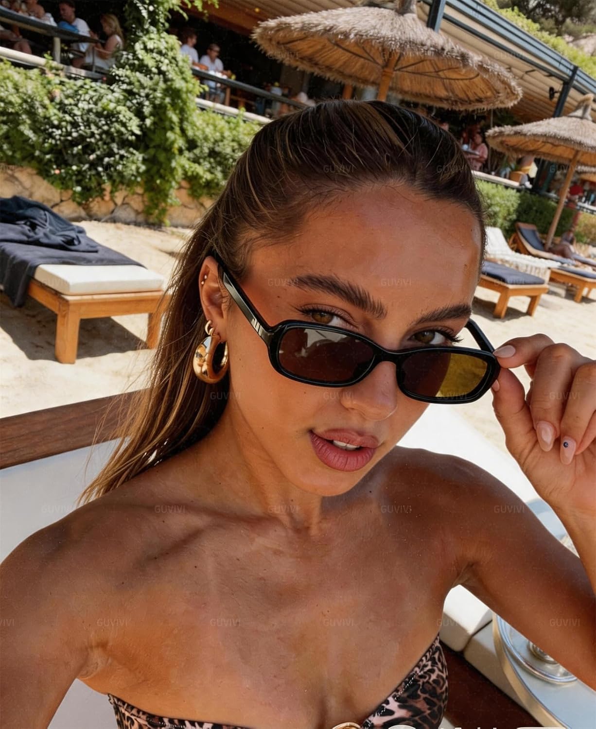 Sunglasses for Women 90s Small Narrow Lightweight Shades | UV Protection Retro Cute Sun Glasses Slim Sleek