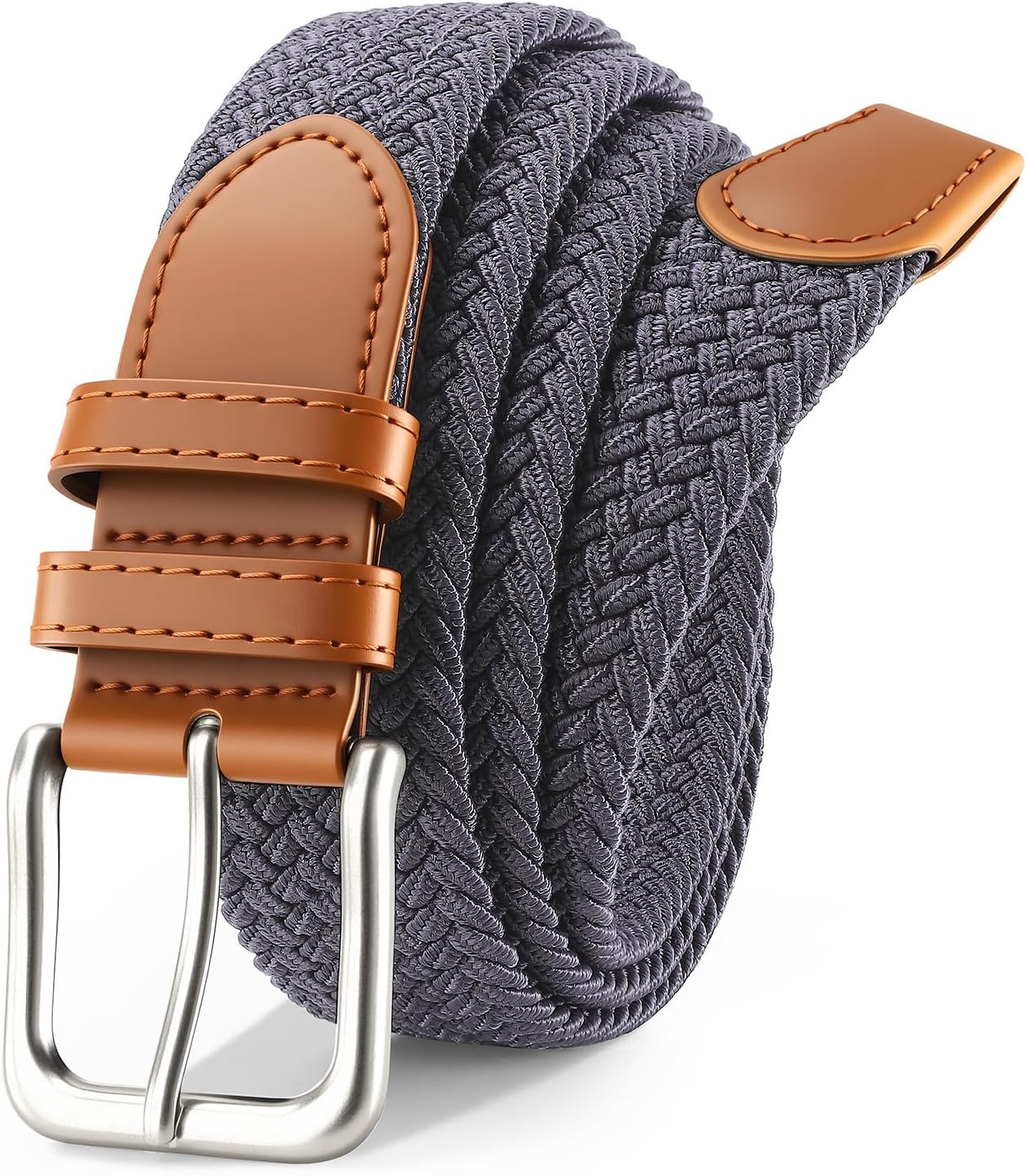 Men's Belt Braided Stretch Belt for Men Golf Pants Casual Jeans