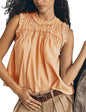 Sleeveless Flowy Tank.Gingham Cotton Blouse Trendy.