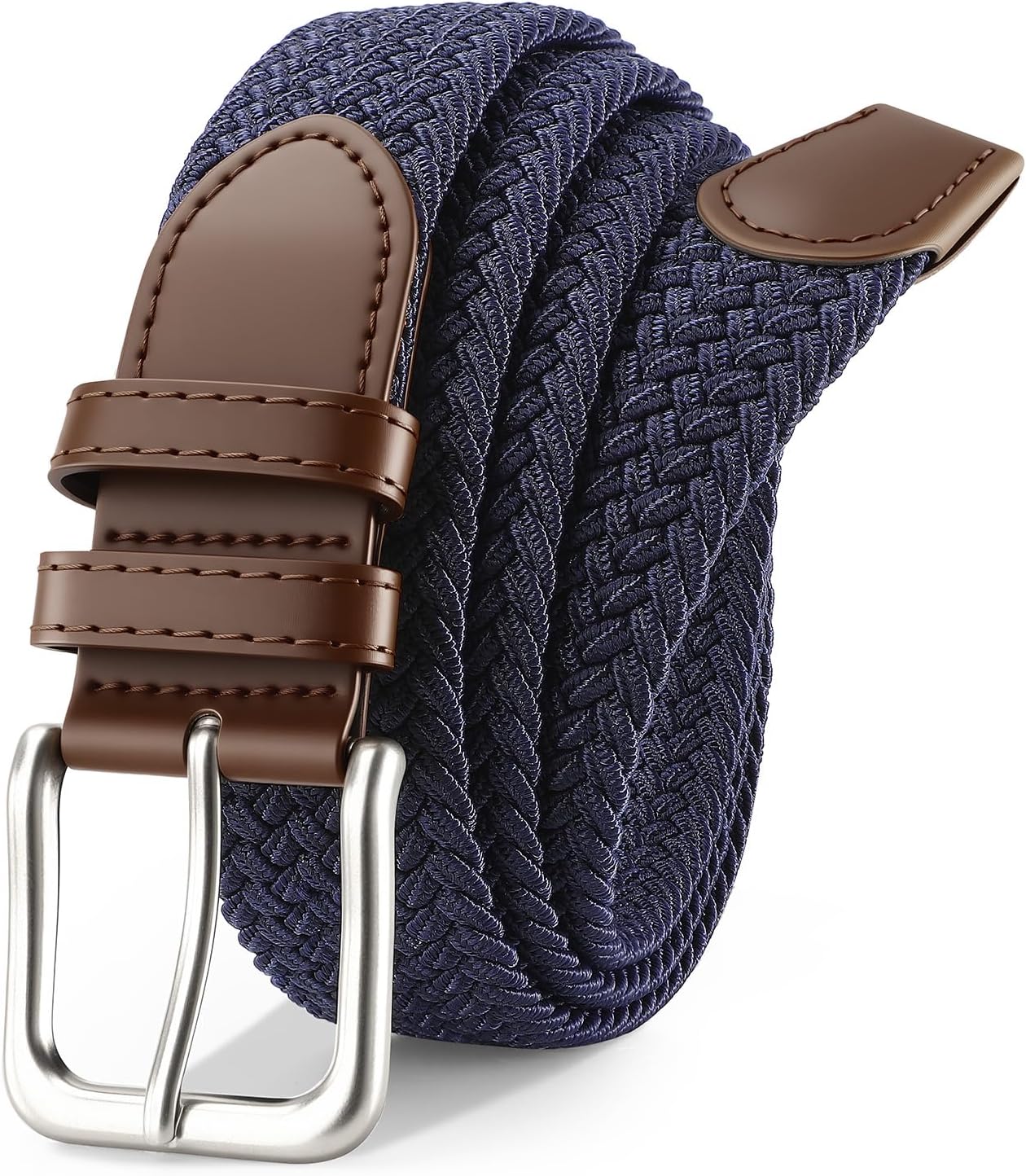 Men's Belt Braided Stretch Belt for Men Golf Pants Casual Jeans