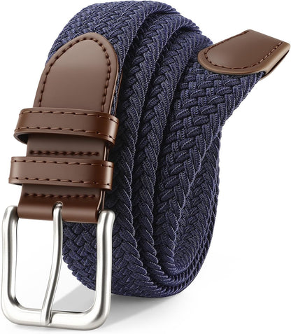 Men's Belt Braided Stretch Belt for Men Golf Pants Casual Jeans