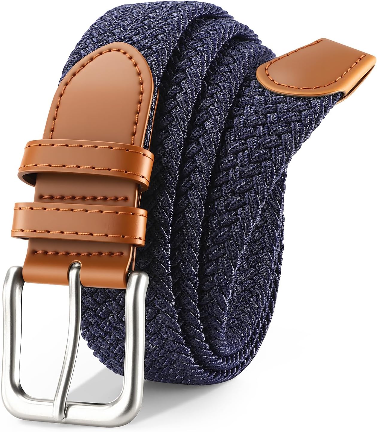 Men's Belt Braided Stretch Belt for Men Golf Pants Casual Jeans