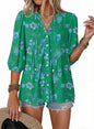 Button Down Shirts. V Neck. Tie Front. 3/4 Sleeve. Business Casual Tops. Loose Fit. Babydoll Peplum Blouses. Fashion Clothing